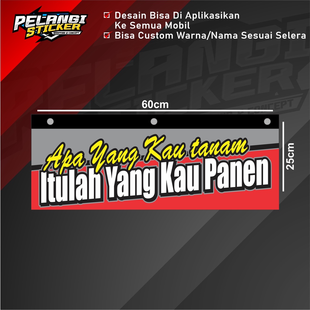 Stiker Karpet Belakang Truk Stiker Kepet Karpet Belakang Stiker Variasi Truck 2 truk 60x25cm printin