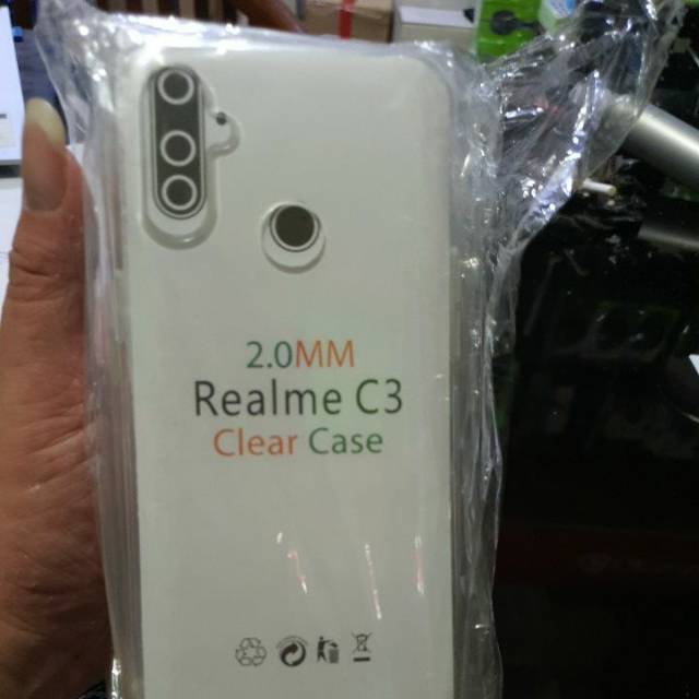 Silikon kondom case softcase casing cover bening 2mm realme C3