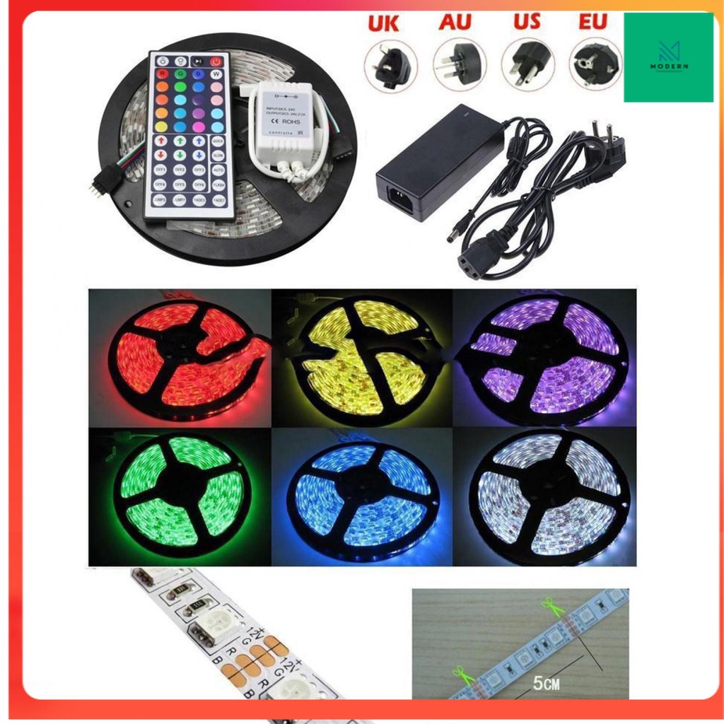 TD - CGC Led Strip Flexible Light Waterproof 5050 RGB 5M with Remote Control