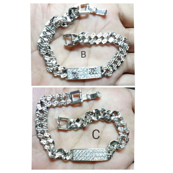 L11. Gelang xuping wanita lapis emas putih silver dgn mata zircon ukuran 18 cm