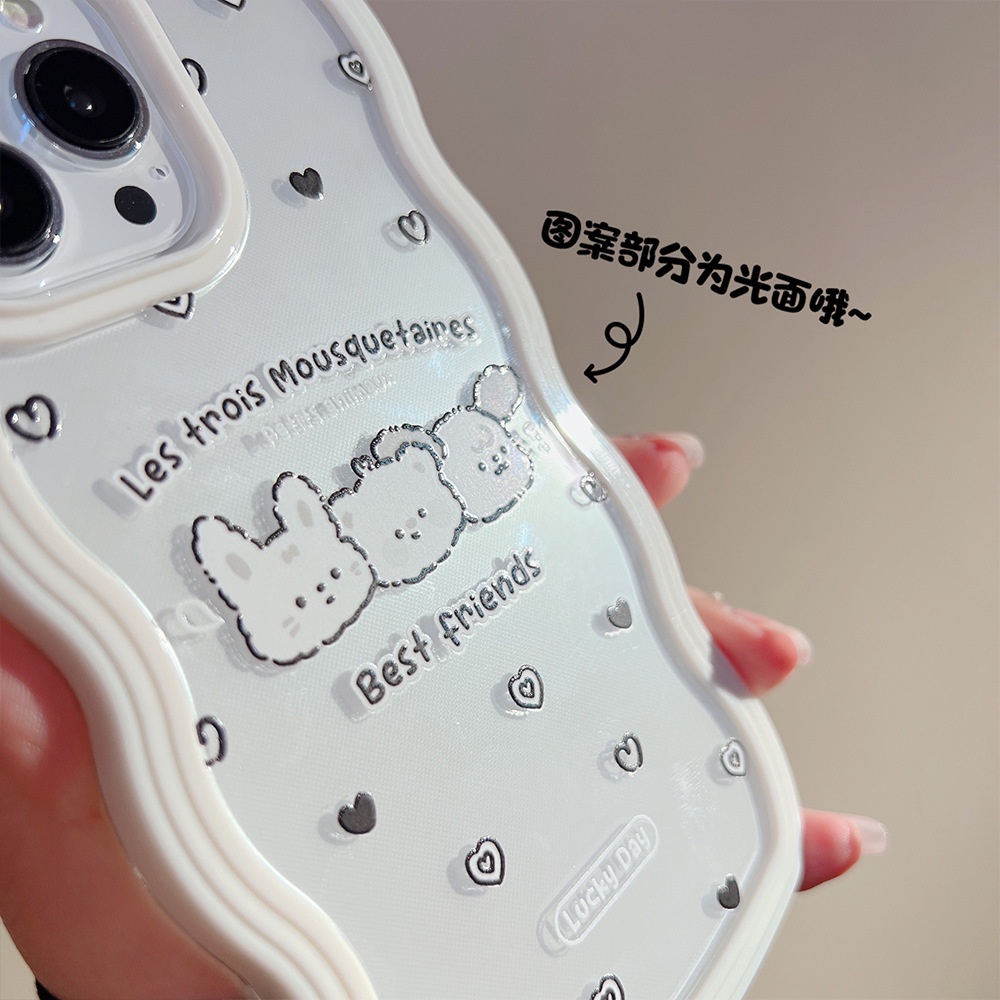 Soft Case Tpu Transparan Frame Gelombang Cover iPhone 13 13pro 13prm 11 7Plus 8Plus Xr XS 13 12pro Max