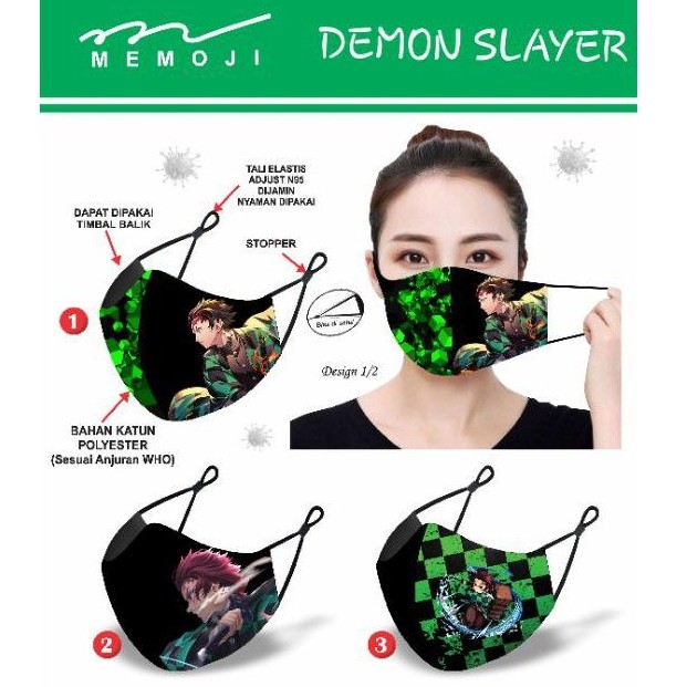 Jual Fashion Twin Masker Anime Dewasa Demon Slayer | Shopee Indonesia
