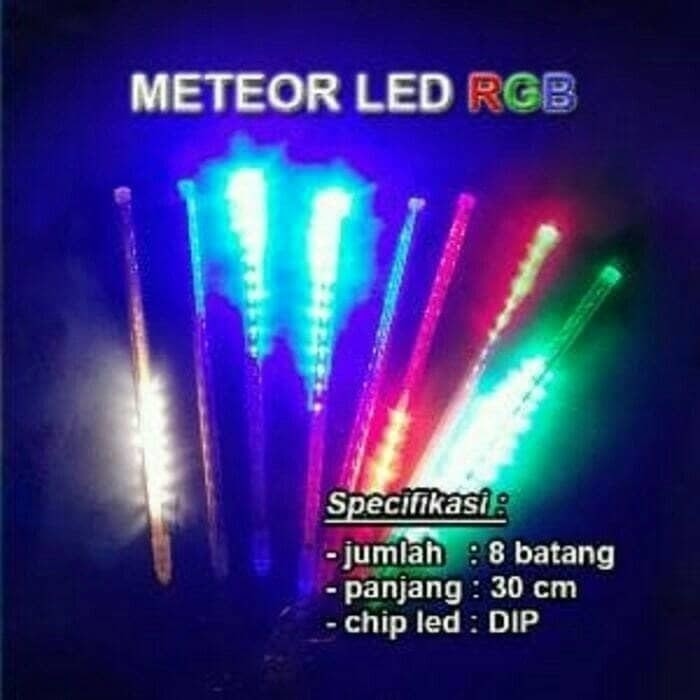 Lampu Meteor LED Hujan 30 CM Warna warni Mitsuyama MS360