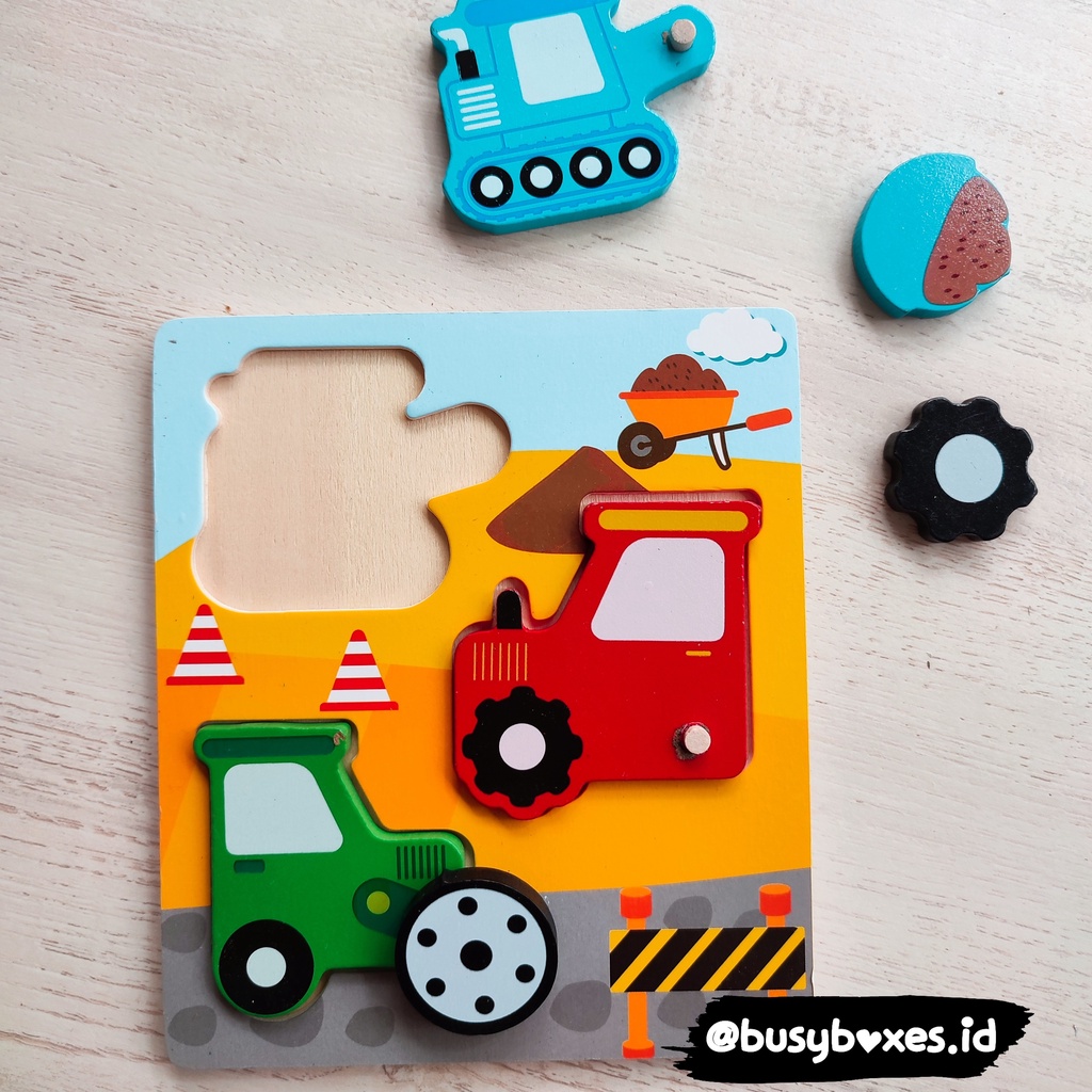 [busyboxes.id] Puzzle Kayu Bentuk alat konstruksi Mainan Edukasi Wooden Puzzle Wooden Toys