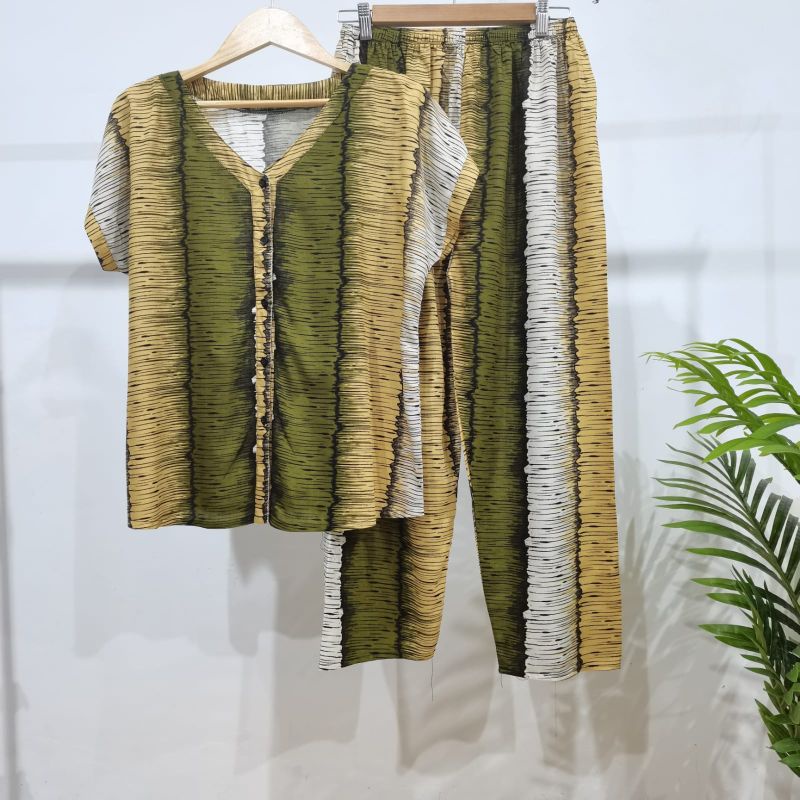 PIYAMA KANCING HITS PIYAMA KANCING BUSUI | PIYAMA RAYON | HOMEWEAR-NK 18S