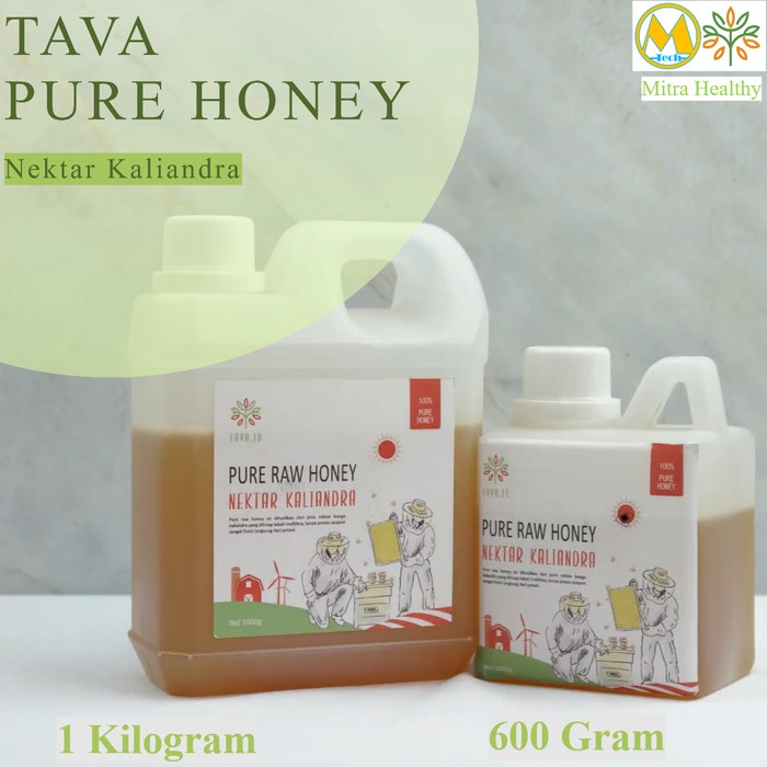 

(BISA COD) Madu Murni Asli Tava 1kg Nektar Kaliandra 100% Pure Raw Honey Alami - 600 gram