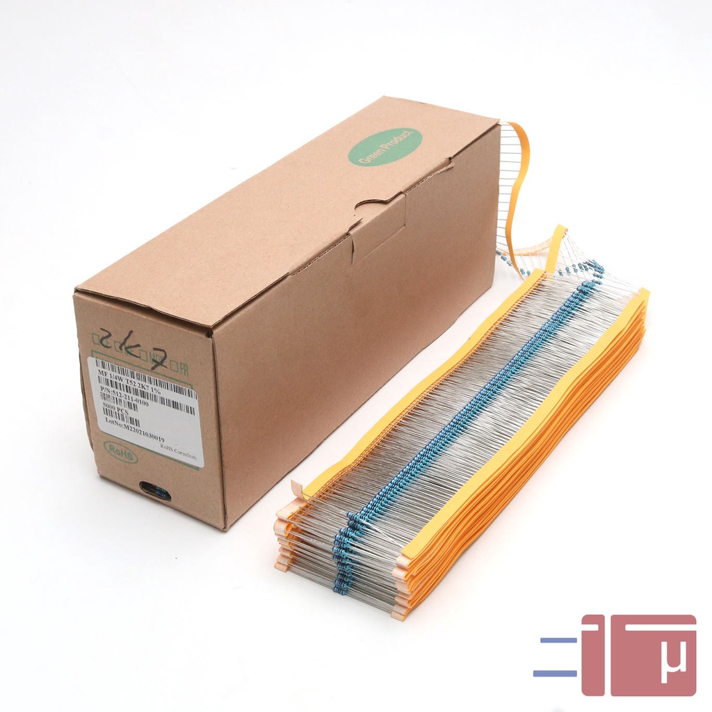 x10 Resistor 2K7 2.7K 1/4W Metal Film 1% Taiwan Kaki Tembaga