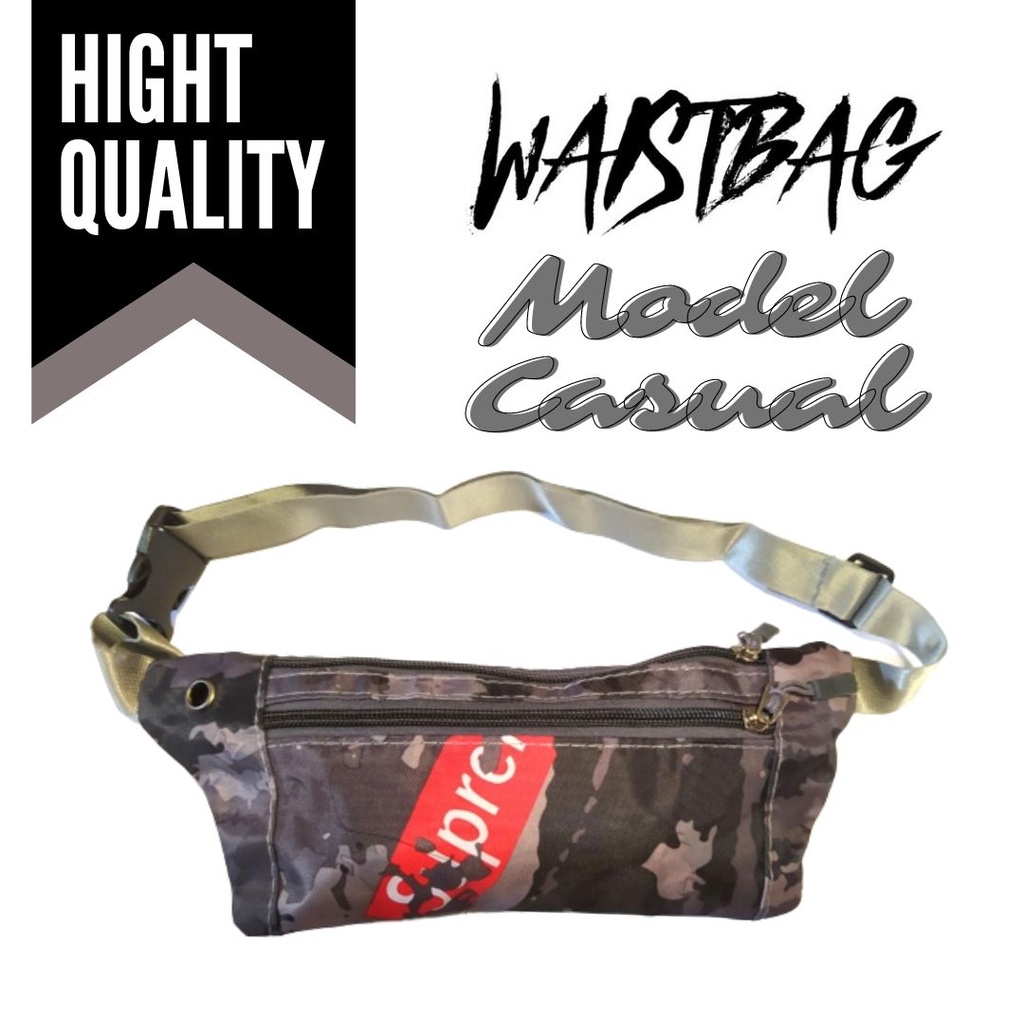 WAISTBAG HANDBAG TAS LEVEL URBAN PACK PRIA WANITA 3 SEKAT FASHION SELEMPANG PINGGANG DISTRO KOREA MURAH FEFARM