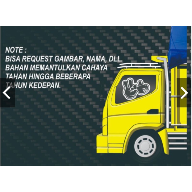 STICKER KACA truck dan pickup TANGAN OLENG WAHYU ABADI mozhamedia