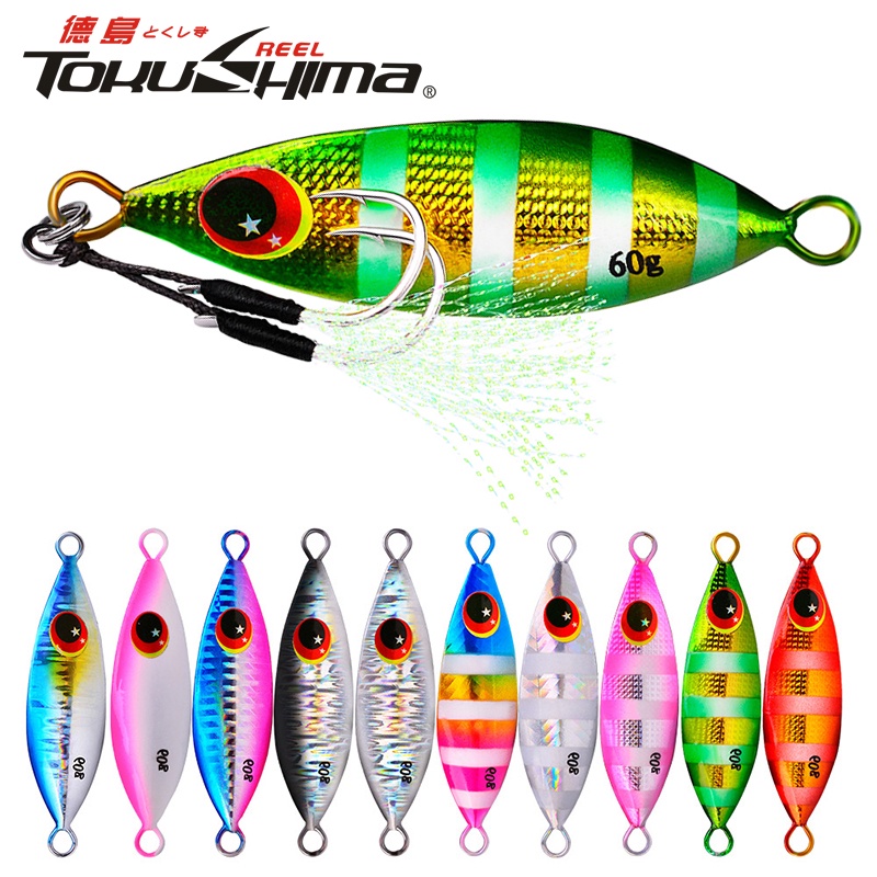 1pc Umpan Pancing Ikan Minnow Mata 3d 10-60g Bahan Metal Ukuran 5-8.5cm 10 Warna