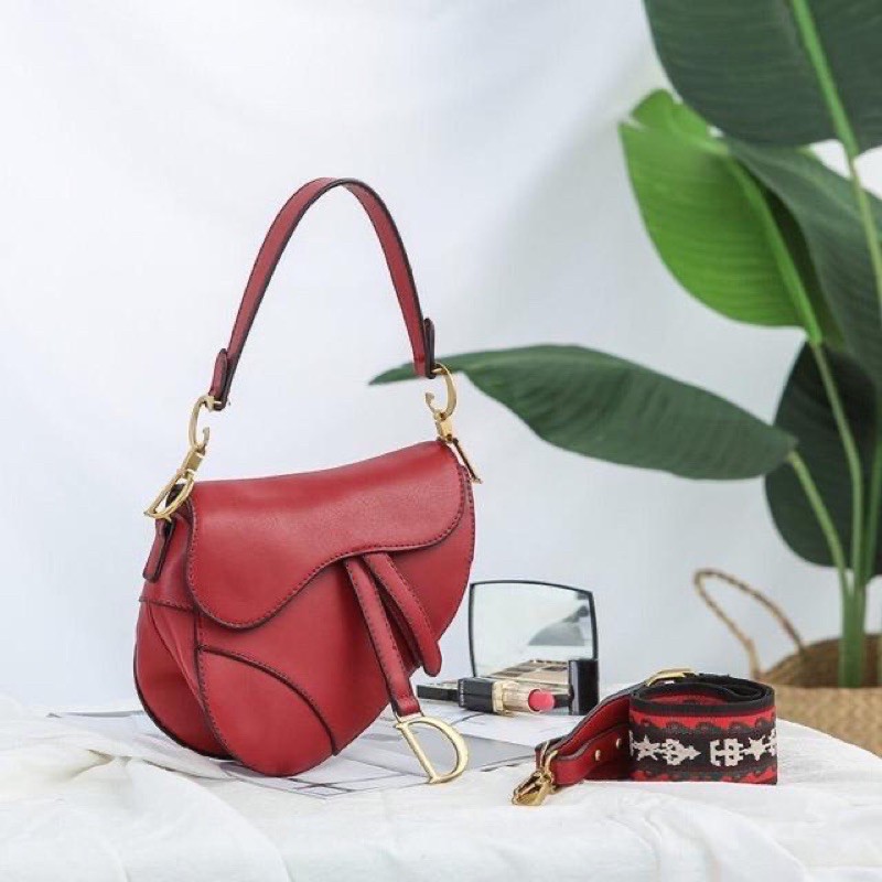 CHRISTIAN DIOR SADDLE LEATHER MINI BAG 9358