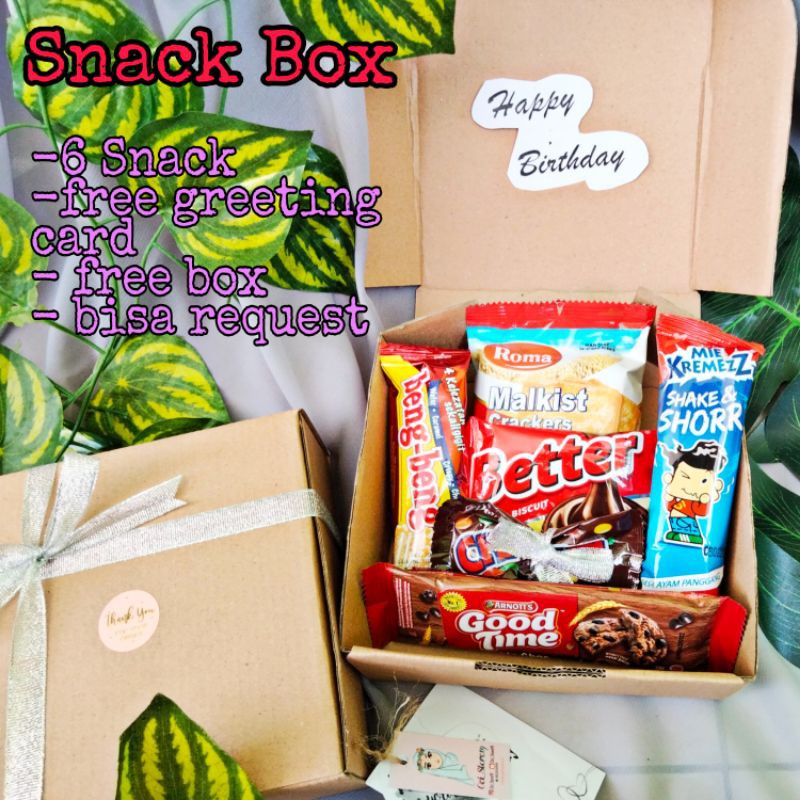

SNACK BOX/ HAMPERS SNACK /KADO MURAH KEKINIAN