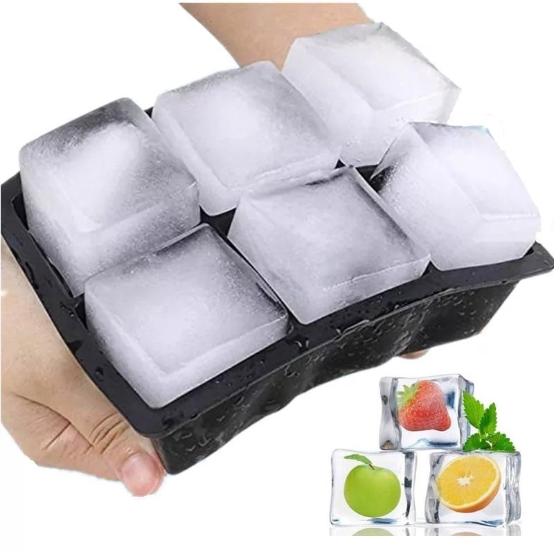 Cetakan Es Batu Jelly Permen 4 / 6 / 8 Grids Bahan Silikon Food grade Reusable Untuk Aksesoris Dapur