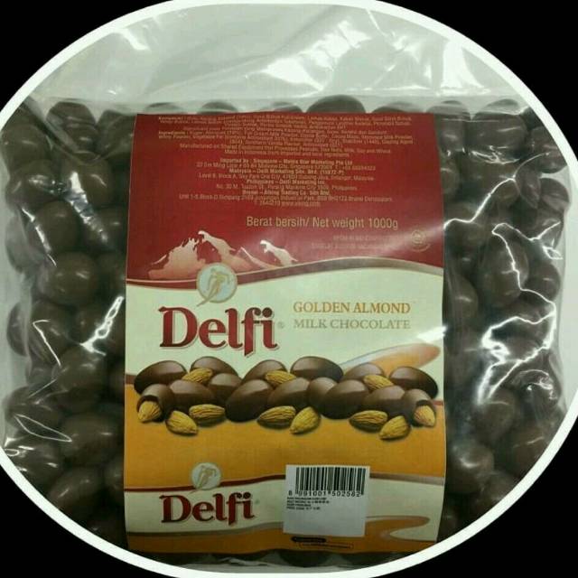 

Coklat Delfi Golden Almond, Delfi Almond, Coklat butir Delfi Kiloan