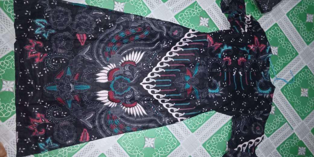 Batik Couple Keluarga Sania Ruffle Ori Ndoro Jowi Dnt Motif Kupu Putih