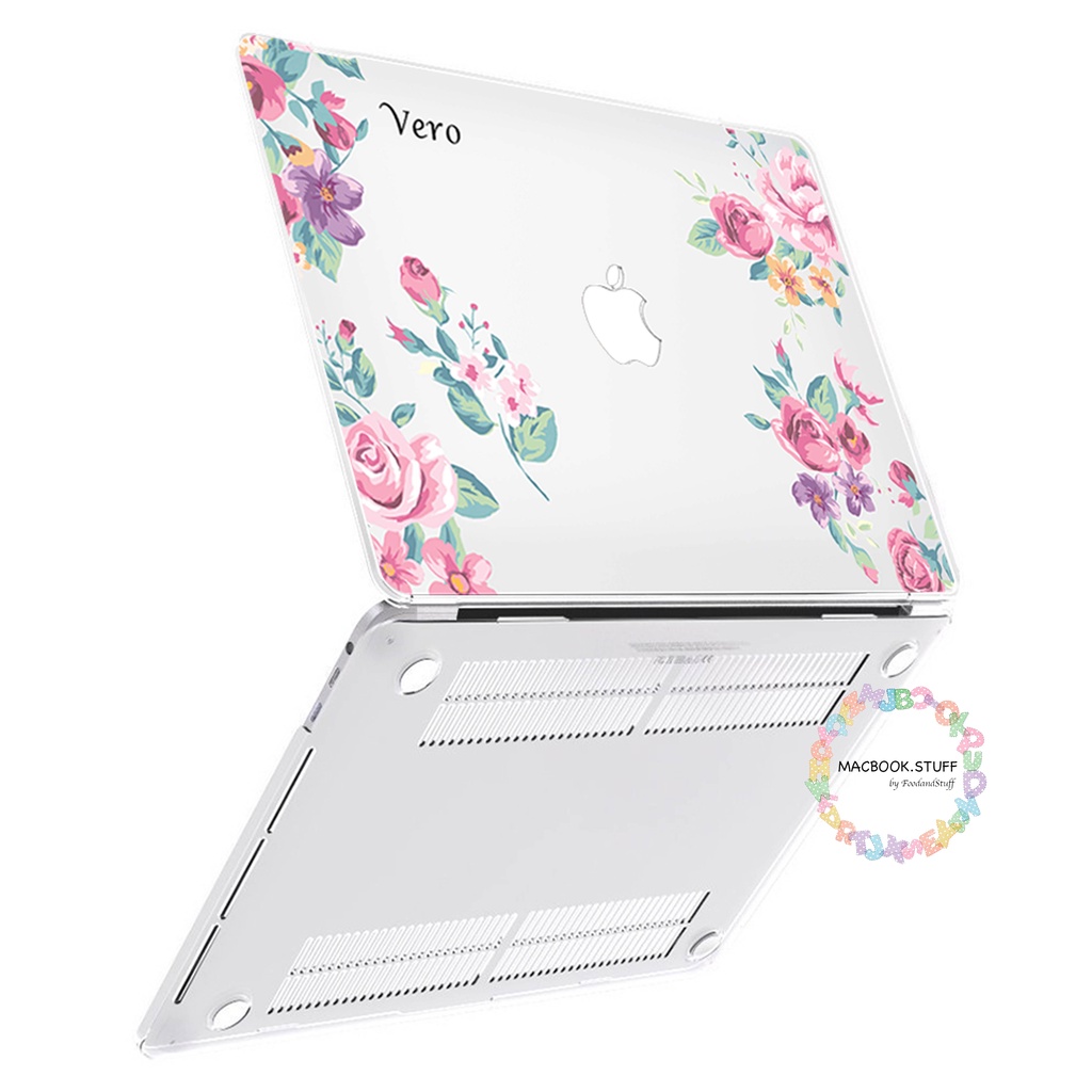 CUSTOM Case MACBOOK CASE FLORAL-3 DESIGN NEW AIR PRO RETINA 11 12 13 14 15 16 INCH NON /  WITH CD ROOM / TOUCHBAR / TOUCH ID / M1 2020 2021 2022