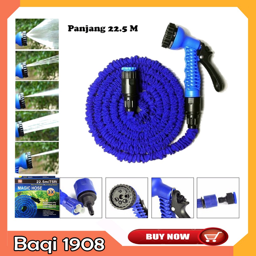 SELANG AIR AJAIB ELASTIS MAGIC HOSE 15 METER / 50 FT BQ | Shopee Indonesia