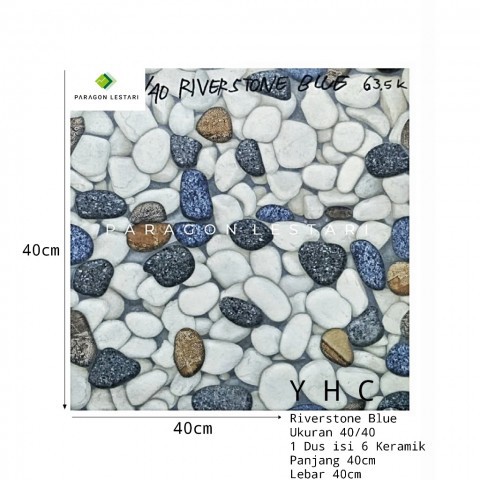 KERAMIK YHC 40/40 RIVERSTONE BLUE EKO