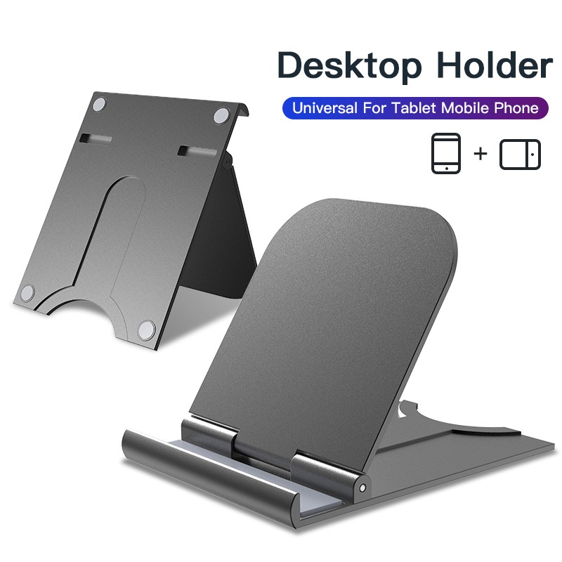 Adjustable Foldable Desktop Phone Stand / Phone Holder Cradle Dock /  Kindle Support Bracket / ABS Plastic Desktop Phone Holder