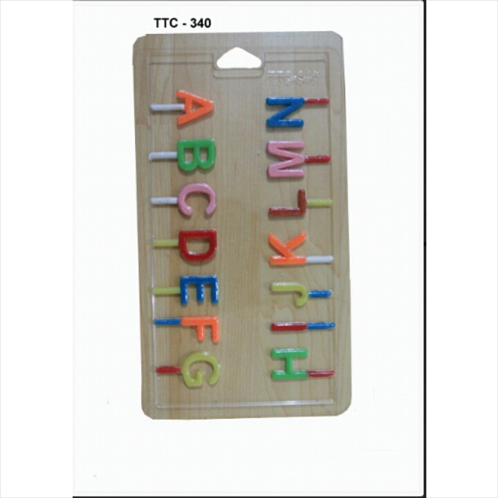 Cetakan huruf plastik mika, cetakan coklat lolipop huruf alphabet