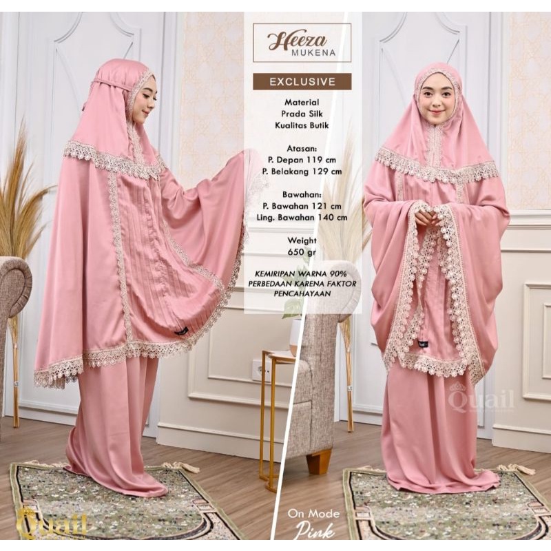 Heeza Mukena Exclusive Original Quail Hijab Mukena Prada Exclusive Mukena Quail Mukena Exclusive