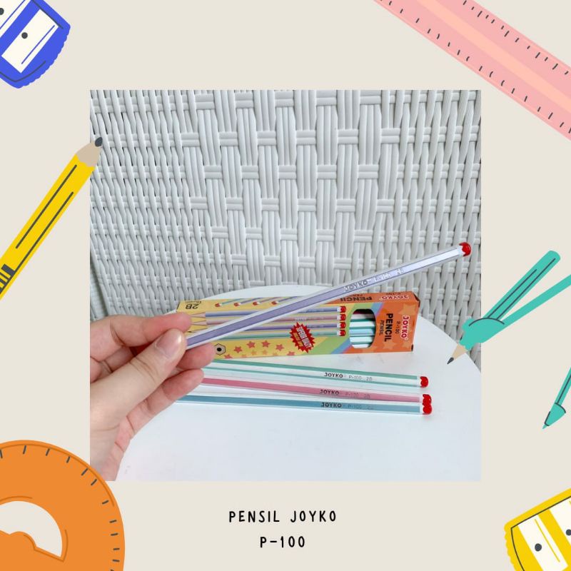 PENSIL 2B JOYKO P-100 PENSIL JOYKO 2B P 100 KEBUTUHAN ANAK SEKOLAH