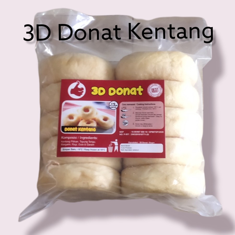 

Donat Kentang 3D Donat Beku Frozen isi 10pcs