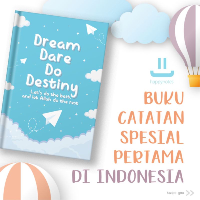 

Happy Notes - Buku Catatan Spesial / Notebook / Agenda / Jurnal / Dotted Book / Buku Harian / Diary