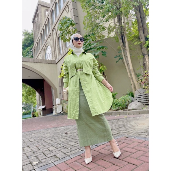 zayin Span knit-Greentea