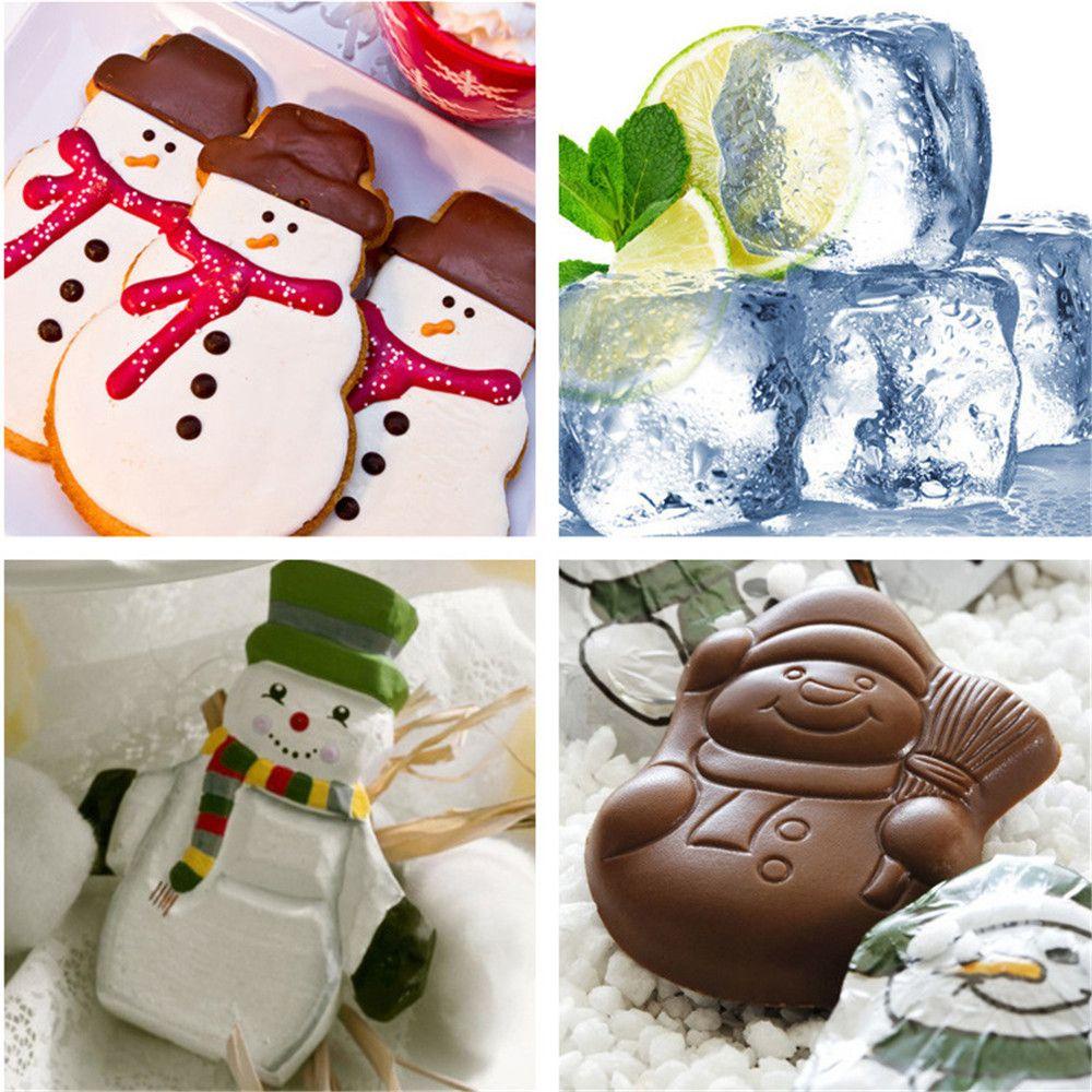 Solighter Christmas Popsicle Hadiah Natal Reusable Snowman