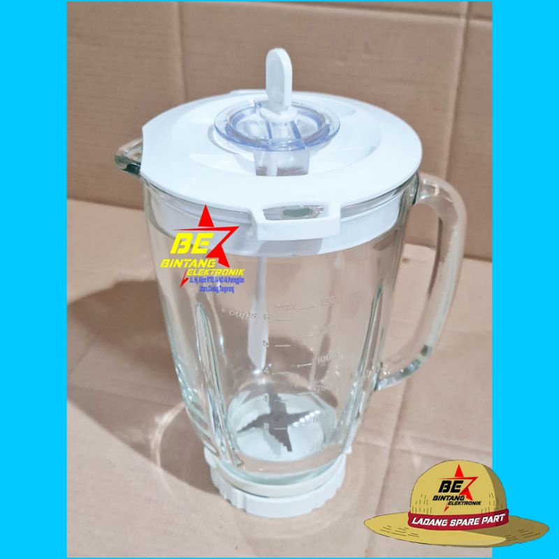 Gelas Jus Kaca Blender Philips HR 2115 2116 2061 2071 TABUNG BLENDER PHILLIPS (1 set)