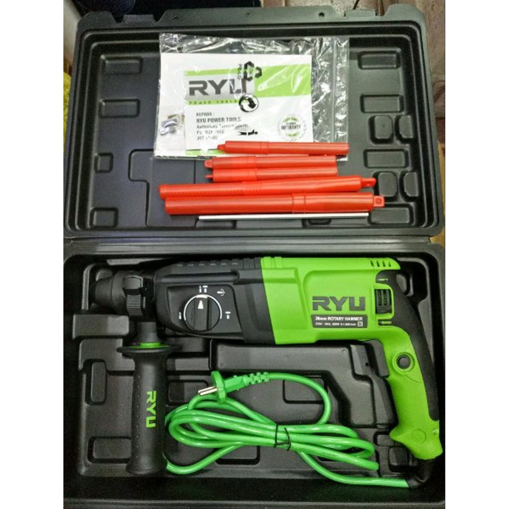 RYU RRH-26 MESIN BOR BOBOK BETON SDS PLUS 26 Mm - 1 Inch - Rotary Hammer