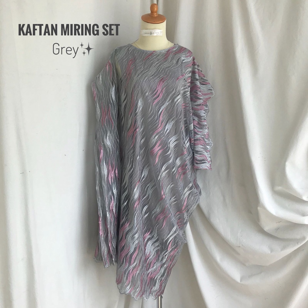 Raline Kaftan Asimetris - Kaftan Miring Set