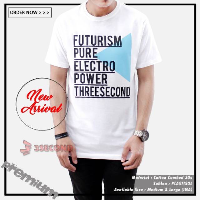Kaos distro pria three second