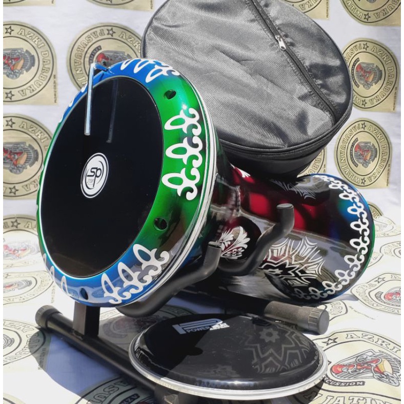 DARBUKA MOTIF 8INC + TAS + KUNCI L ( GRATIS REQUES  NAMA)
