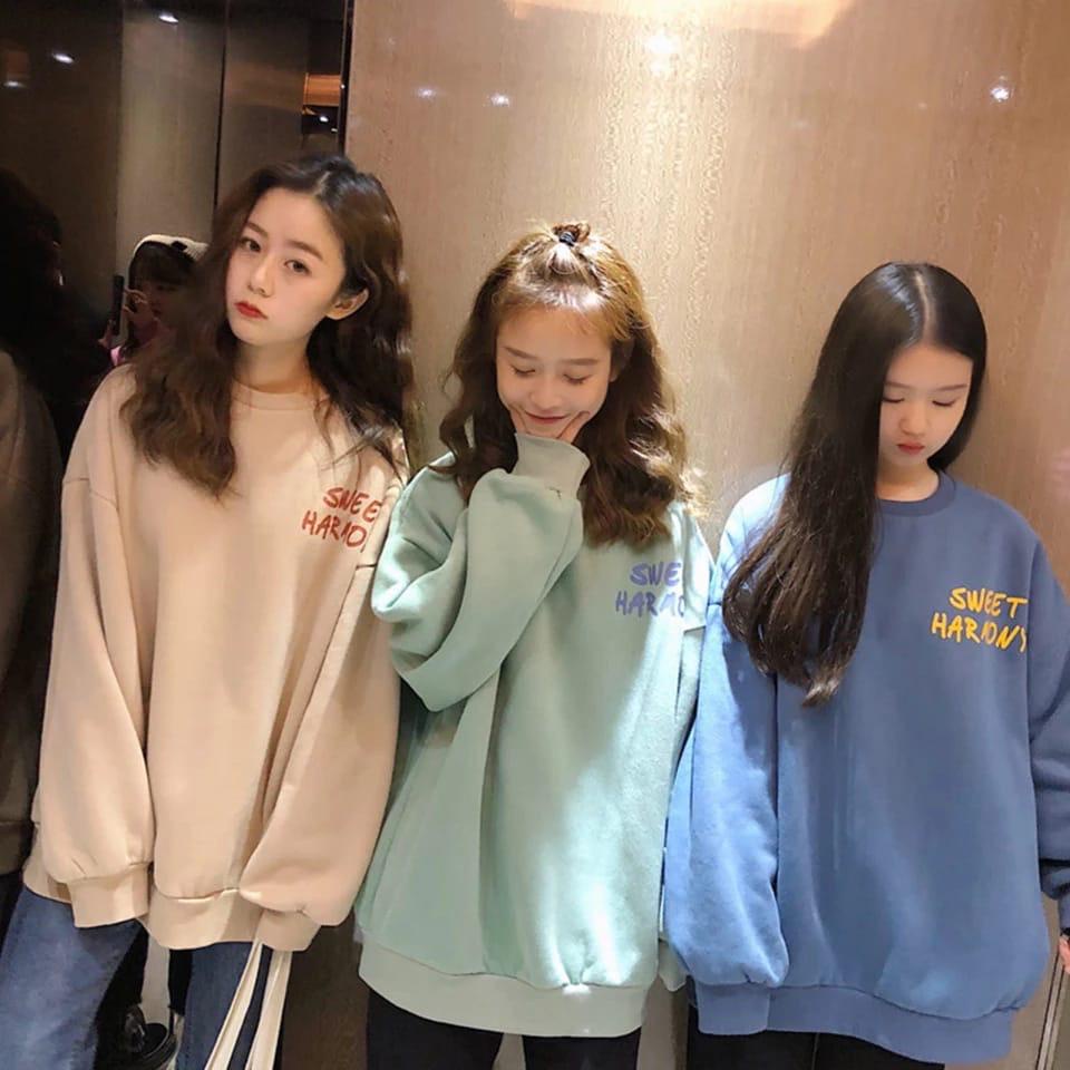 BEFAST - ZFS OOTD Wanita Sweater KANNA / SWEET HARMONY FLEECE OVERSIZE WANITA / Sweater Terbaru / Sweater kekinian 2021 / Sweater Style Korean / Sweater Jumbo / Sweater Fashion Remaja Wanita