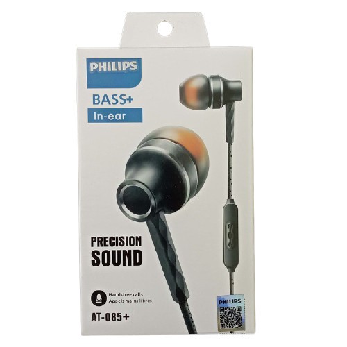 Headset Philips AT-085+ Earphone AUX Audio Jack 3.5mm High Quality Grosir