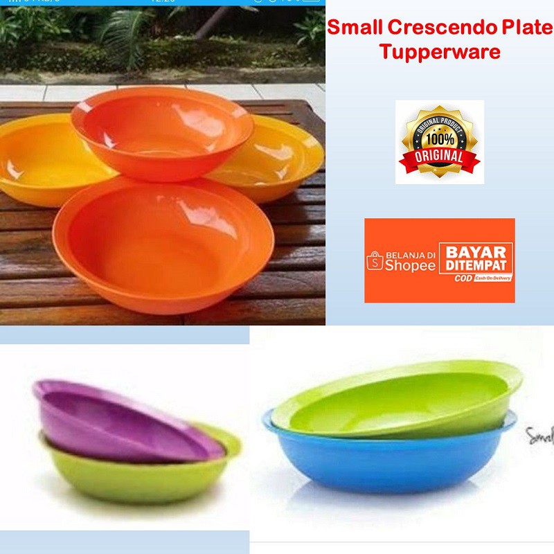 Piring Plastik Tupperware Small Crescendo Plate Set