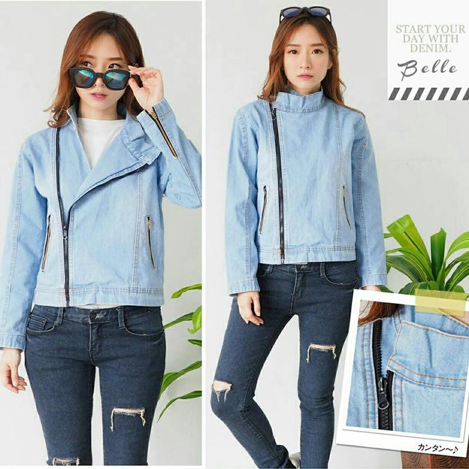 EDISI TERBARU JAKET JEANS WANITA JAKET MANGO ZIPPER JAKET ZIPPER JAKET WANITA CASUAL KEKINIAN