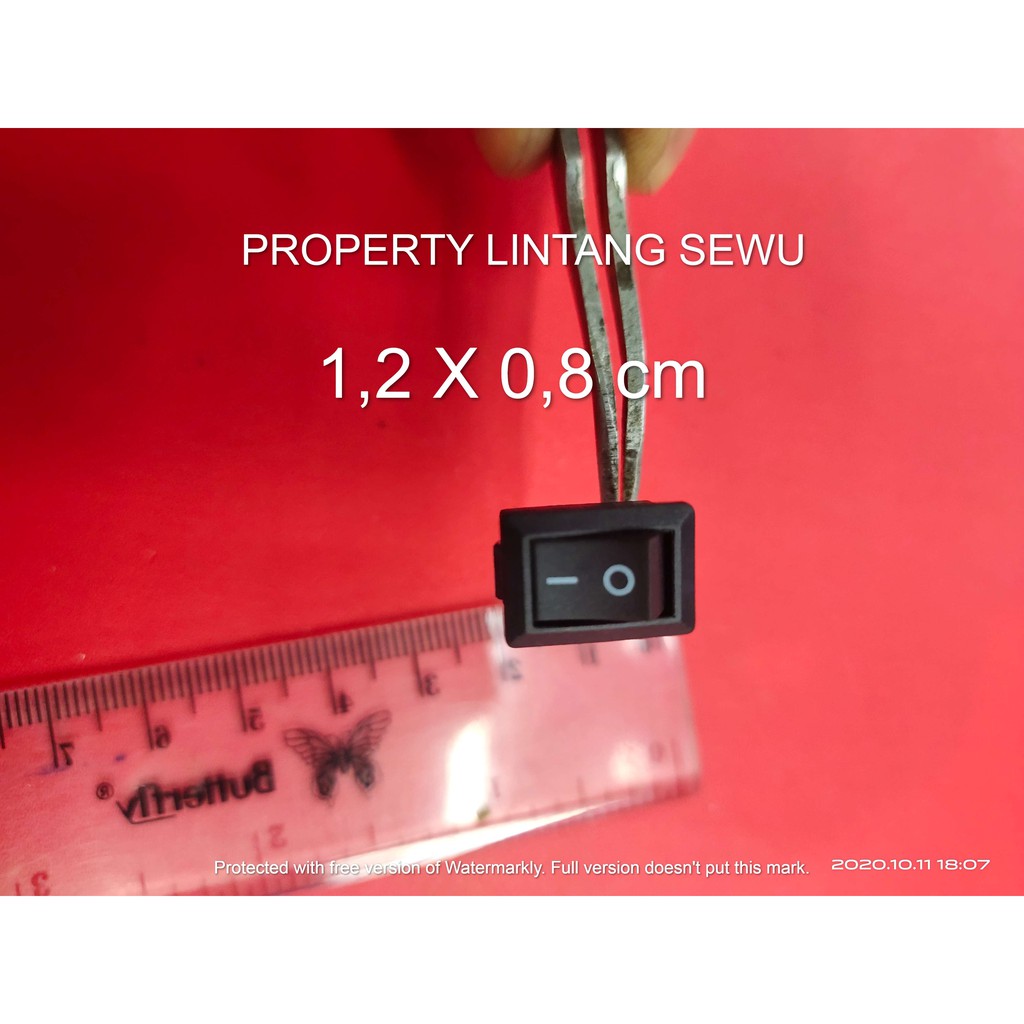 SAKLAR POWER HITAM Rocker switch 2 pin saklar 2 kaki karaoke UKURAN TERKECIL