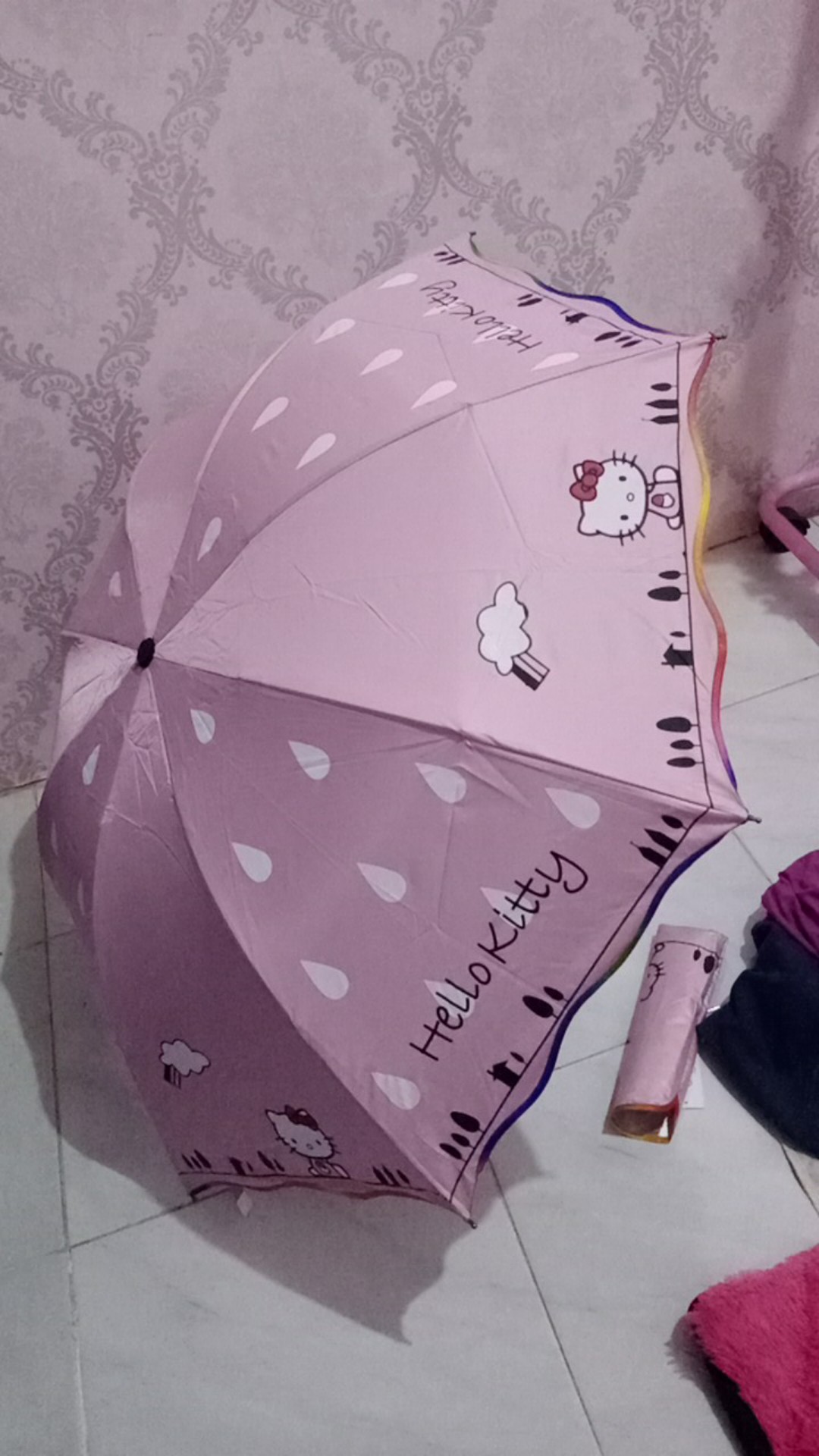 Payung Lipat Motif Hello Kitty Nf-417