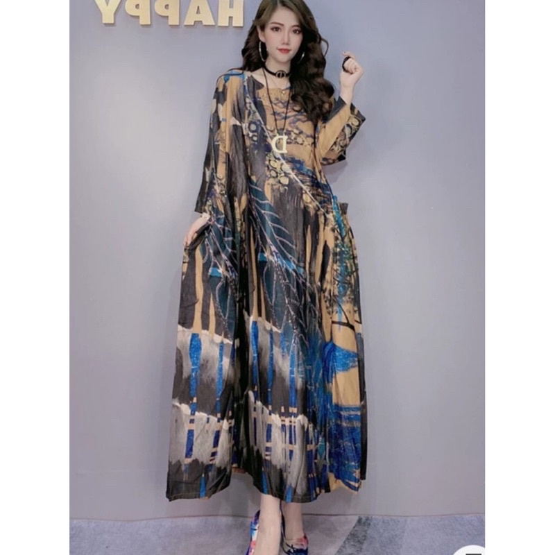 MAXI DRESS IMPORT WANITA ASIA KOREA JEPANG ORIGINAL ZE8