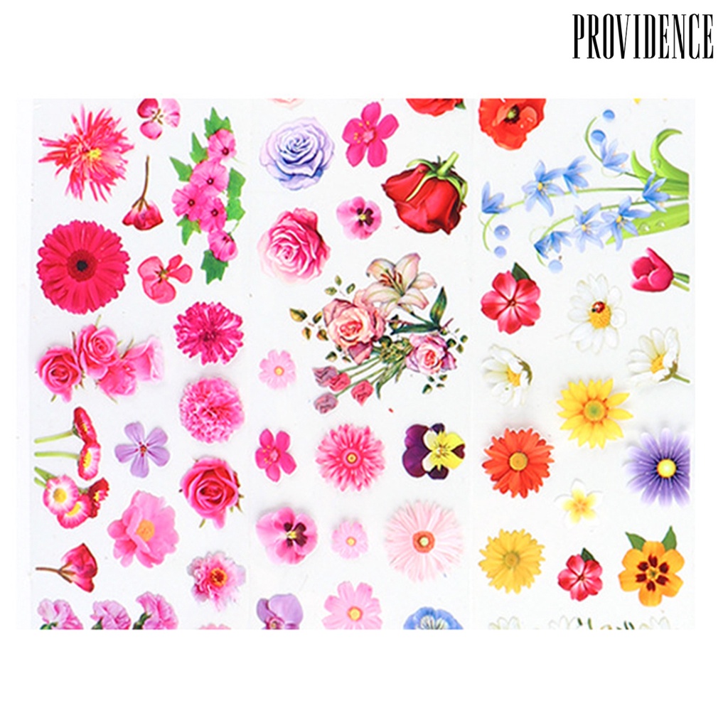 Providence 10Pcs Women Long Lasting Shiny Flowers Manicure Decor Starry Sky Transfer Nail Art Sticker for Daily Life