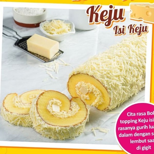 

BOLU MERANTI TOPPING KEJU