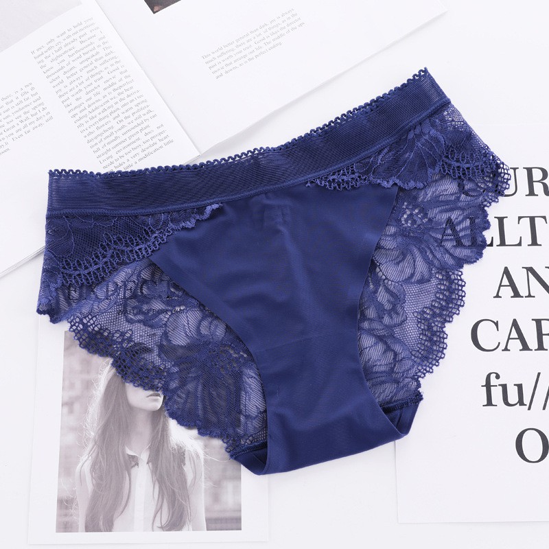 Celana Dalam Seksi Renda Tanpa Jejak Bernapas Fashion Wanita Celana
