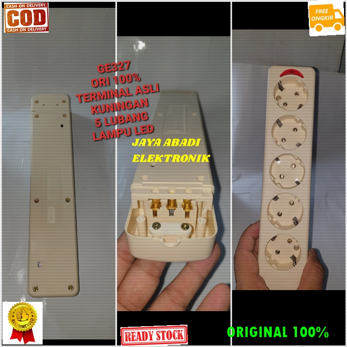 G327 ORIGINAL TERMINAL 5 LUBANG SOCKET LAMPU LED COLOKAN LISTRIK STEKER SETRUM PITING KEPITING STOP 