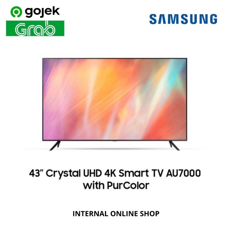 Samsung 43&quot; Crystal UHD 4K Smart TV AU7000 Garansi Resmi