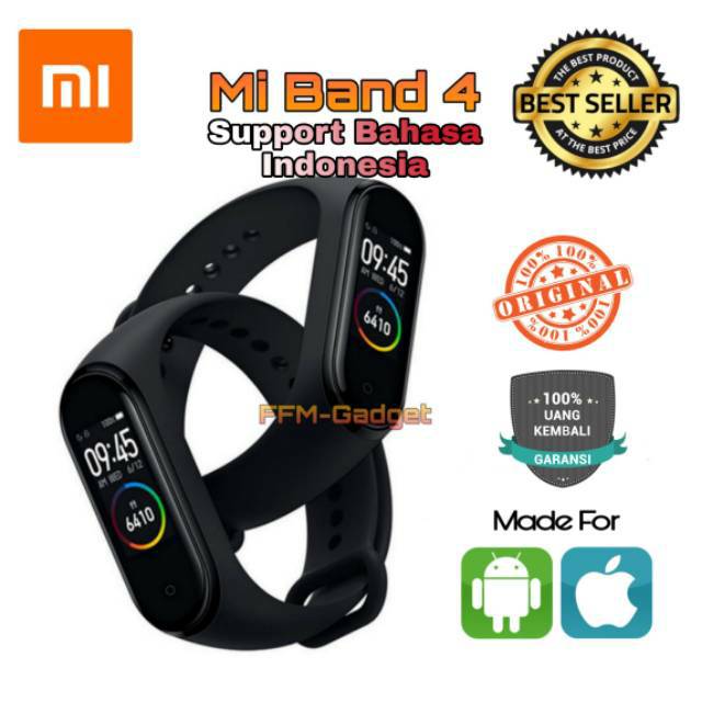 [ Promo ] Xiaomi Mi Band 4  versi Bahasa Indonesia Original Xiaomi / Global / CN
