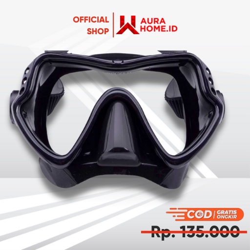 Kacamata Selam Scuba Diving Tempered Glass / Kacamata Masker Mask Selam Menyelam Dewasa Scuba Full F