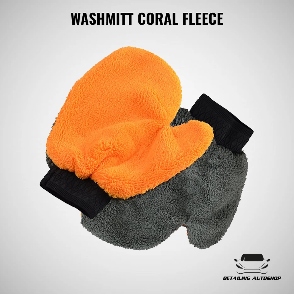 Wash Mitt Coral Fleece